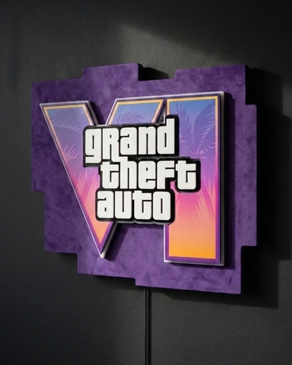 Premium Alcantara Wall-Mounted LED Sign