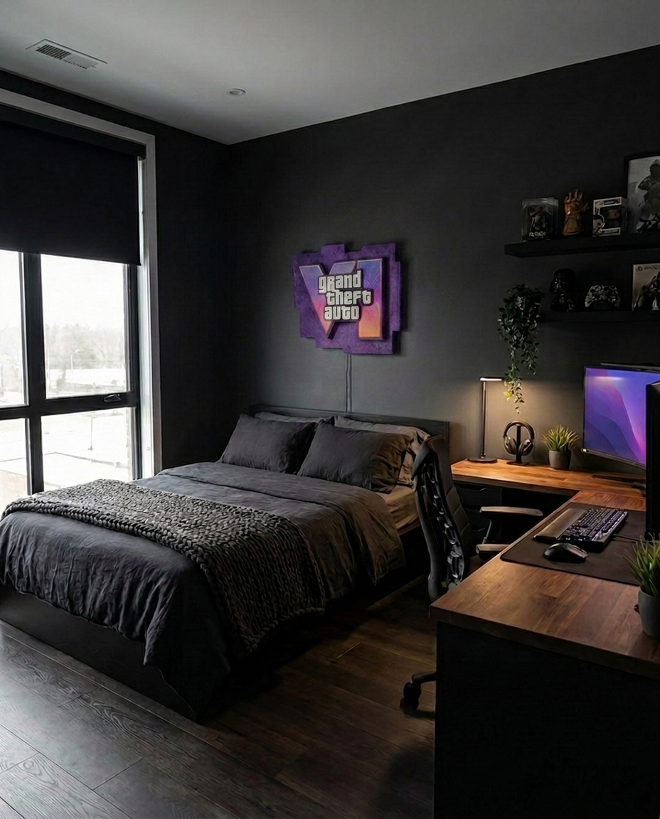 Premium Alcantara Wall-Mounted LED Sign