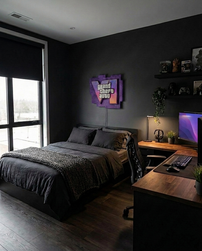 Premium Alcantara Wall-Mounted LED Sign